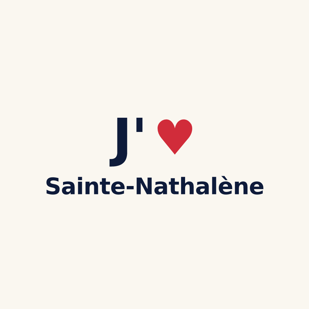 Tasse personnalisée Sainte-Nathalène — design J'aime Sainte-Nathalène