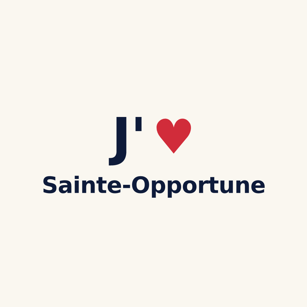 Tasse personnalisée Sainte-Opportune — design J'aime Sainte-Opportune