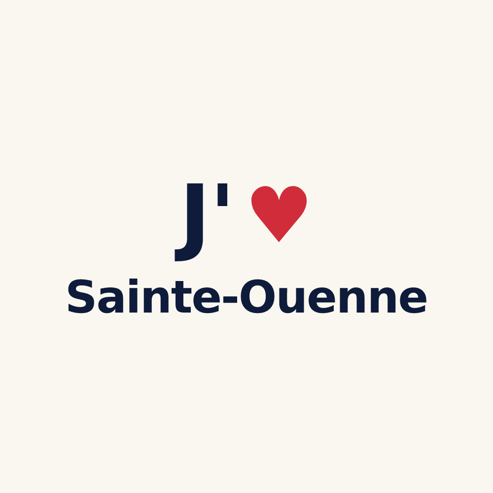 Tasse personnalisée Sainte-Ouenne — design J'aime Sainte-Ouenne