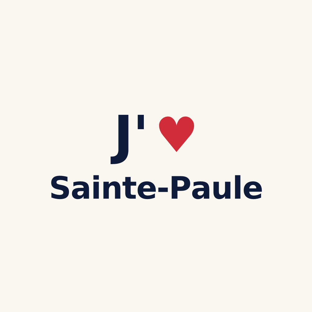 Tasse personnalisée Sainte-Paule — design J'aime Sainte-Paule
