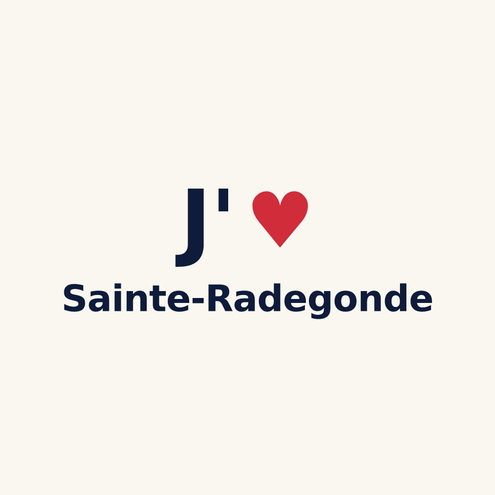 Tasse personnalisée Sainte-Radegonde — design J'aime Sainte-Radegonde