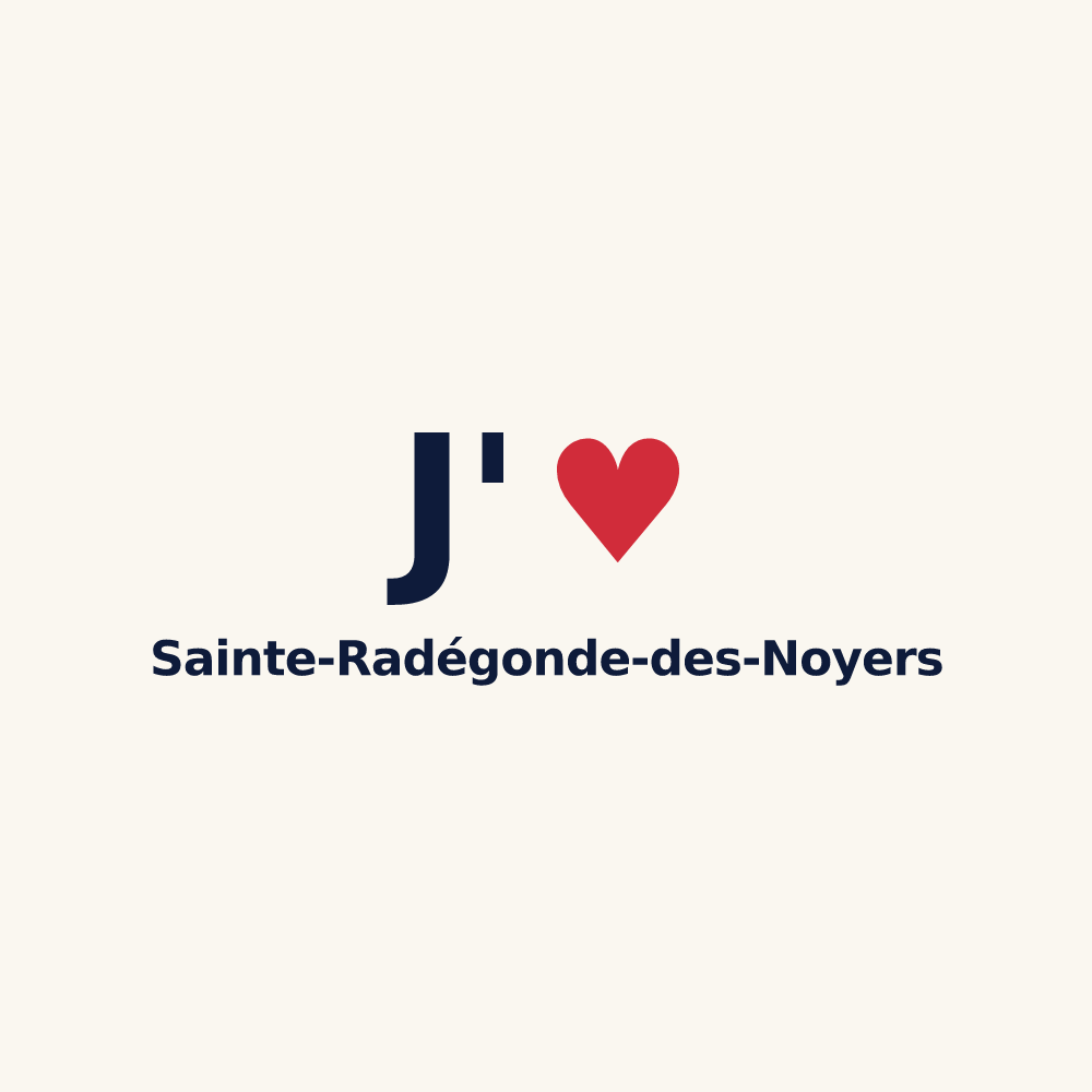 Tasse personnalisée Sainte-Radégonde-des-Noyers — design J'aime Sainte-Radégonde-des-Noyers