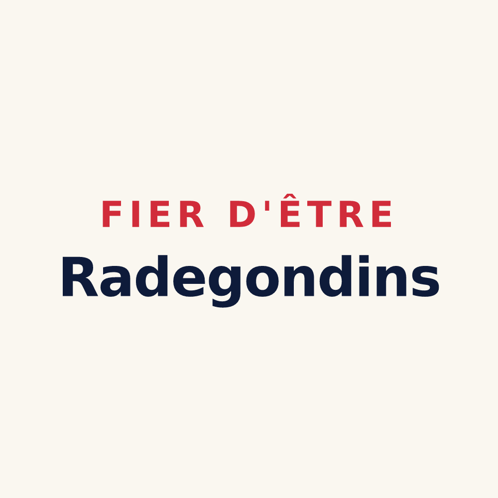 Tasse « Fier d'être Radegondins » — design pour Sainte-Radégonde-des-Noyers