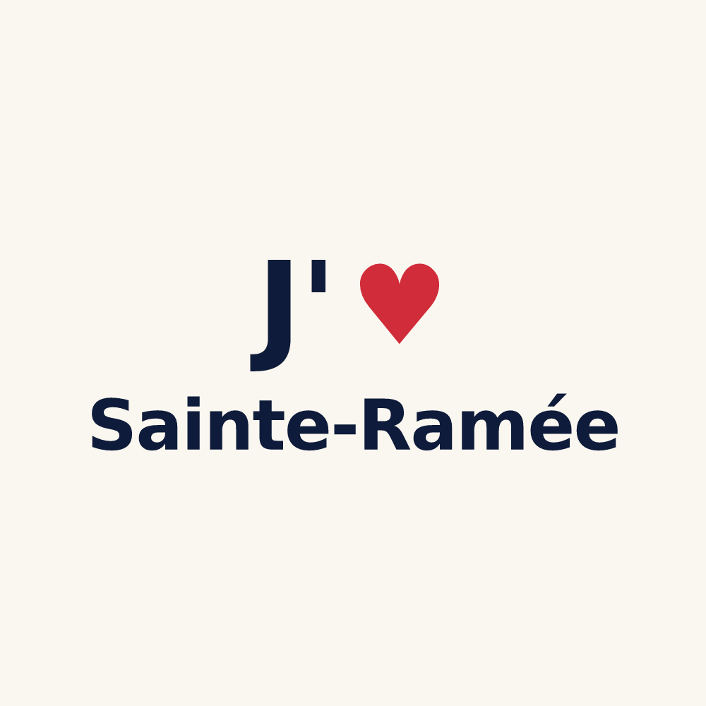 Tasse personnalisée Sainte-Ramée — design J'aime Sainte-Ramée