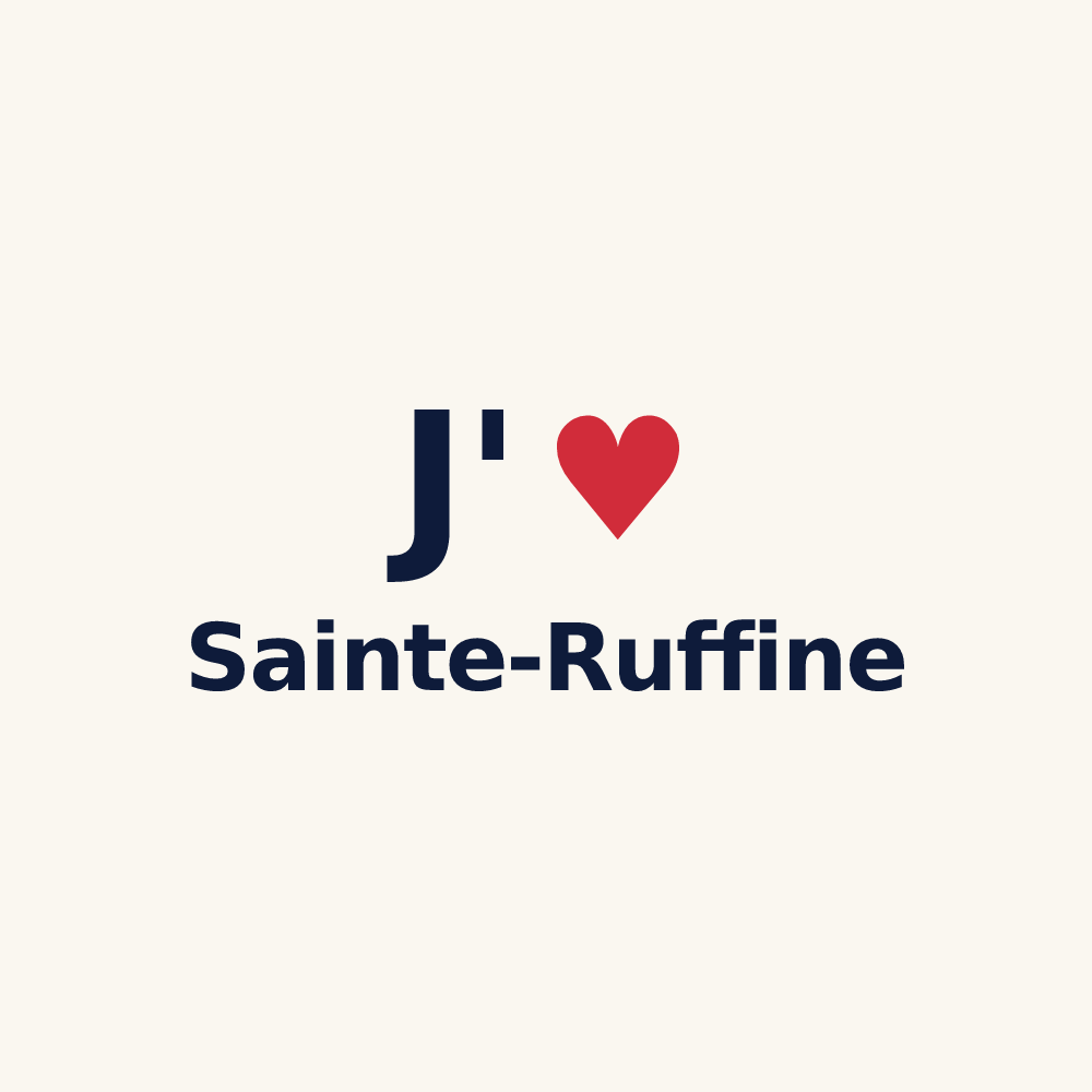 Tasse personnalisée Sainte-Ruffine — design J'aime Sainte-Ruffine