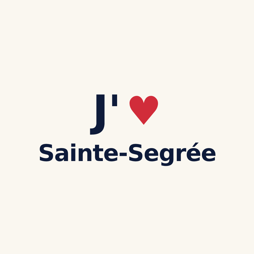 Tasse personnalisée Sainte-Segrée — design J'aime Sainte-Segrée