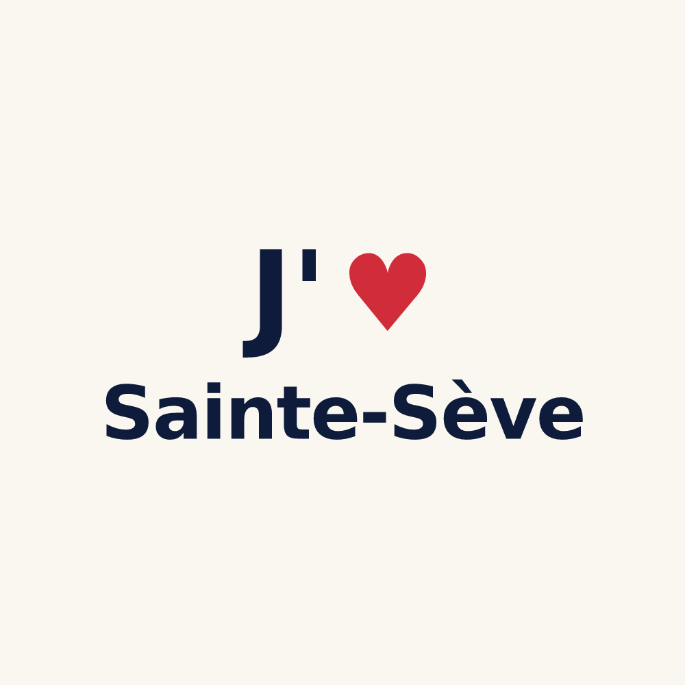 Tasse personnalisée Sainte-Sève — design J'aime Sainte-Sève