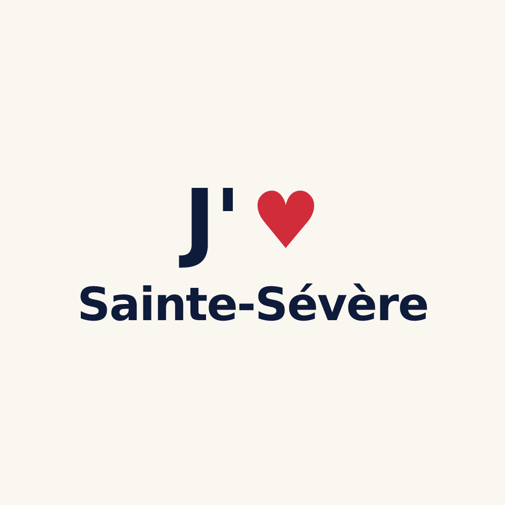 Tasse personnalisée Sainte-Sévère — design J'aime Sainte-Sévère