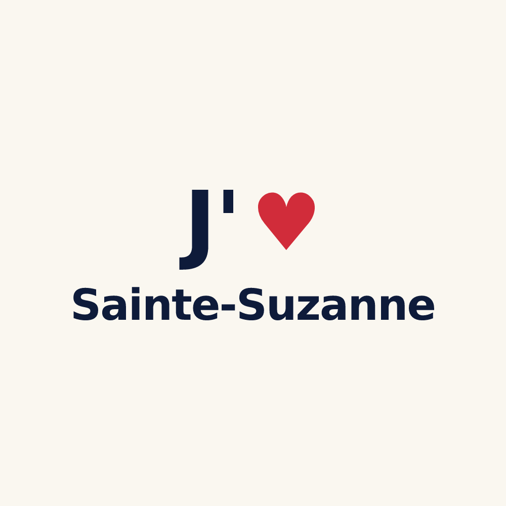 Tasse personnalisée Sainte-Suzanne — design J'aime Sainte-Suzanne