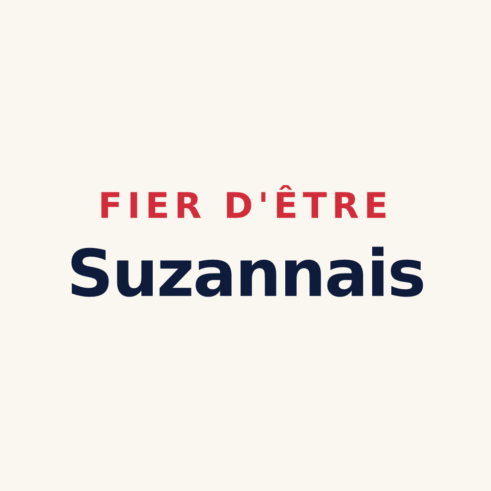Tasse « Fier d'être Suzannais » — design pour Sainte-Suzanne-et-Chammes