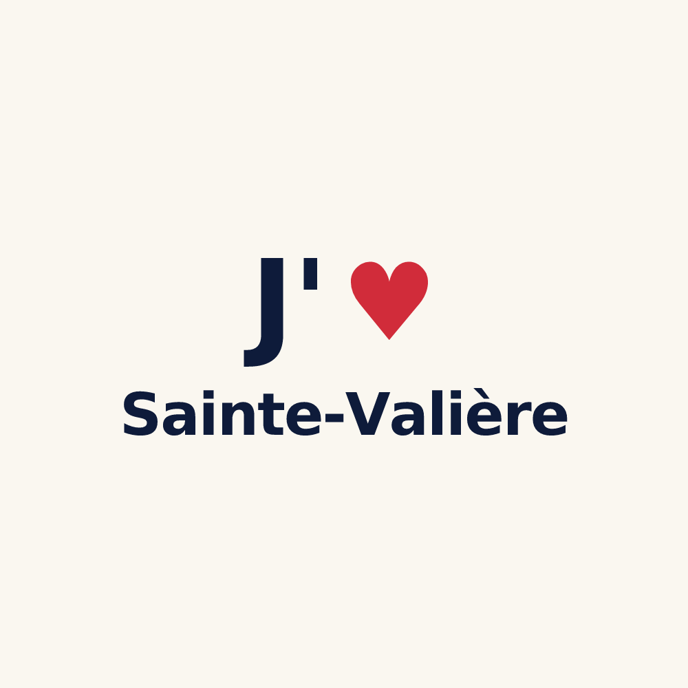 Tasse personnalisée Sainte-Valière — design J'aime Sainte-Valière