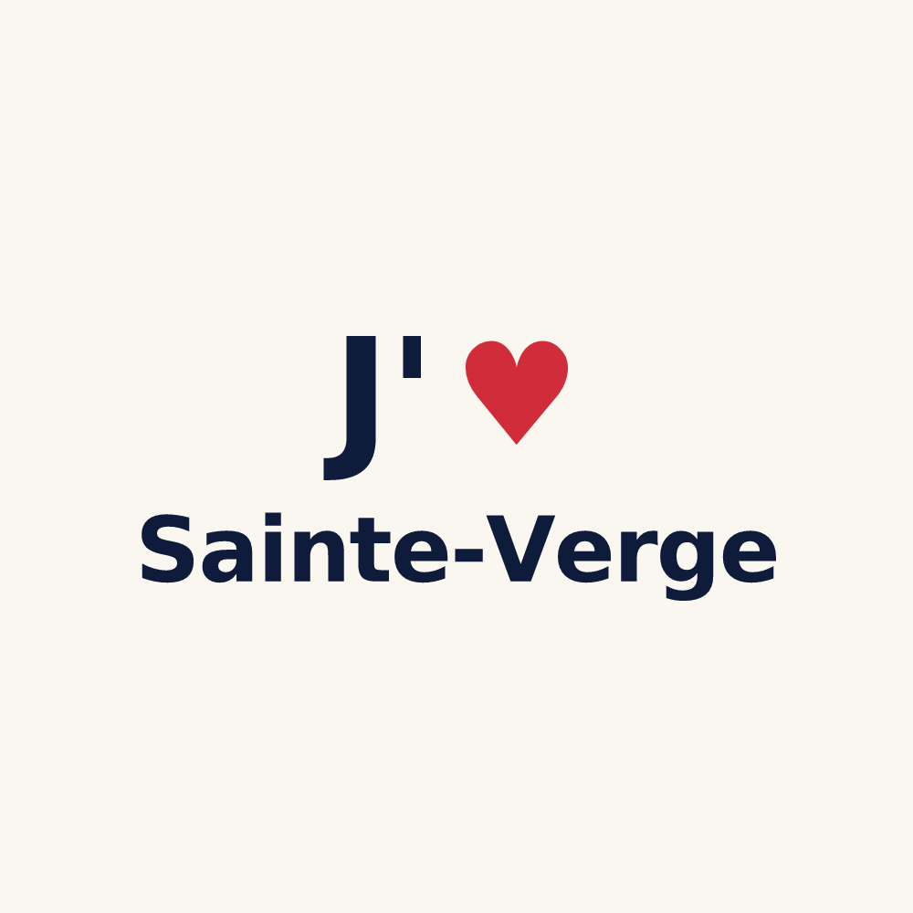 Tasse personnalisée Sainte-Verge — design J'aime Sainte-Verge