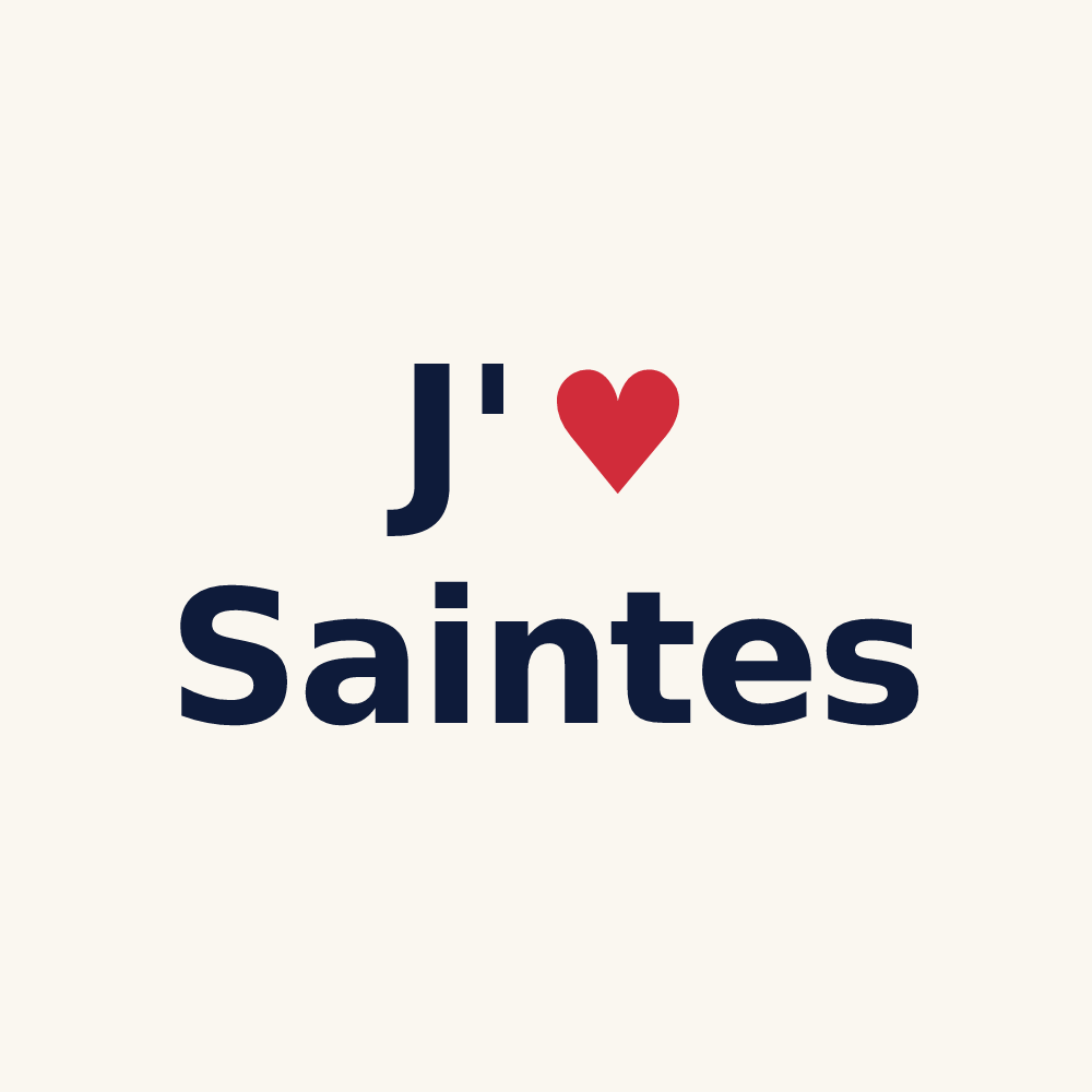 Tasse personnalisée Saintes — design J'aime Saintes