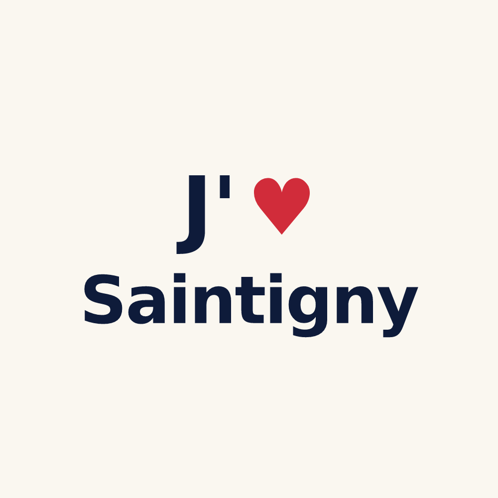 Tasse personnalisée Saintigny — design J'aime Saintigny