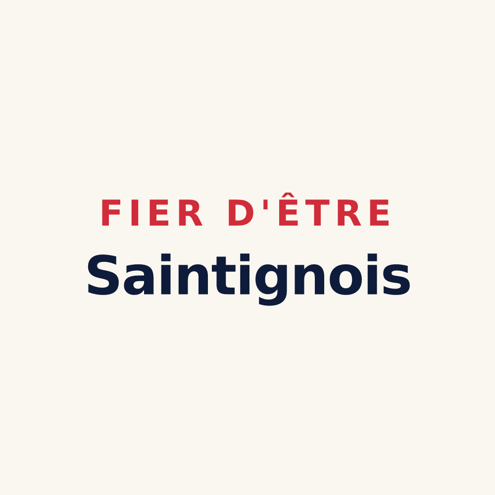 Tasse « Fier d'être Saintignois » — design pour Saintigny