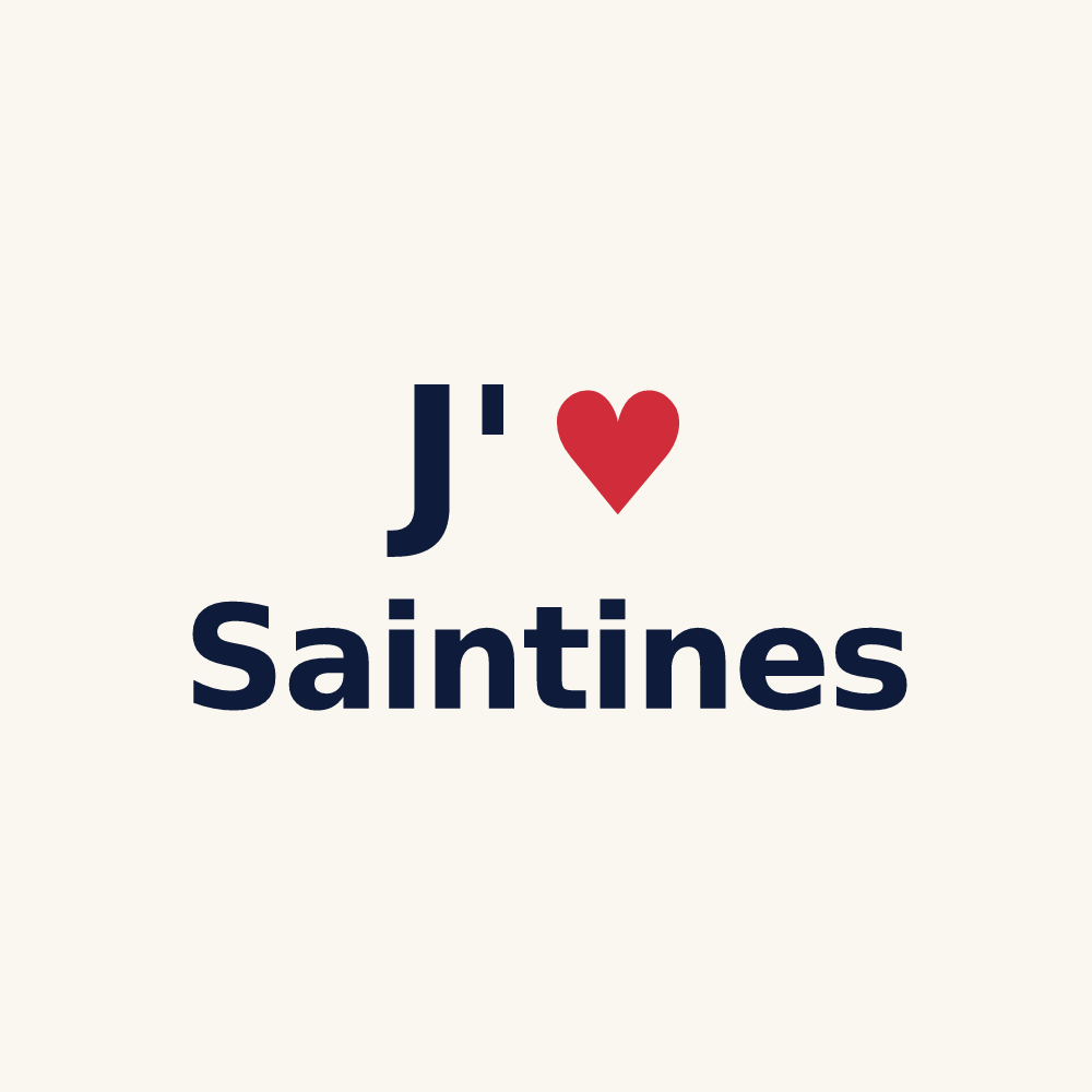 Tasse personnalisée Saintines — design J'aime Saintines
