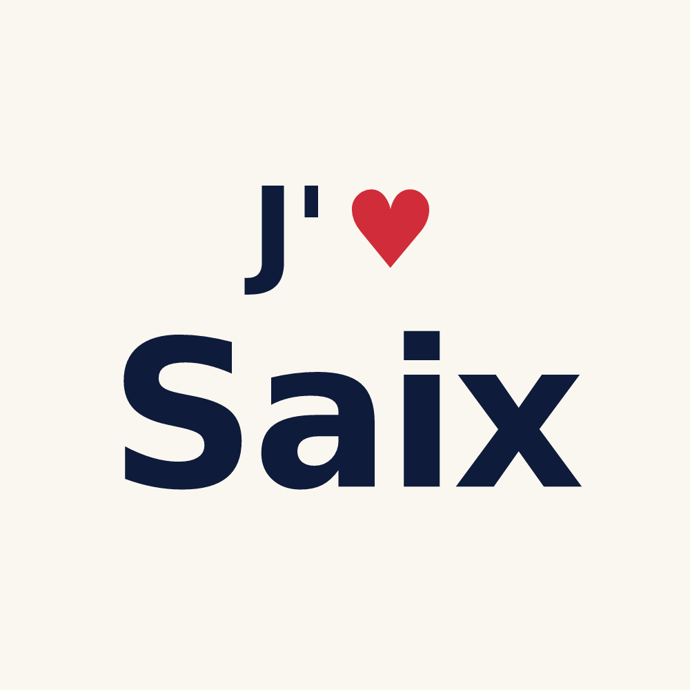 Tasse personnalisée Saix — design J'aime Saix