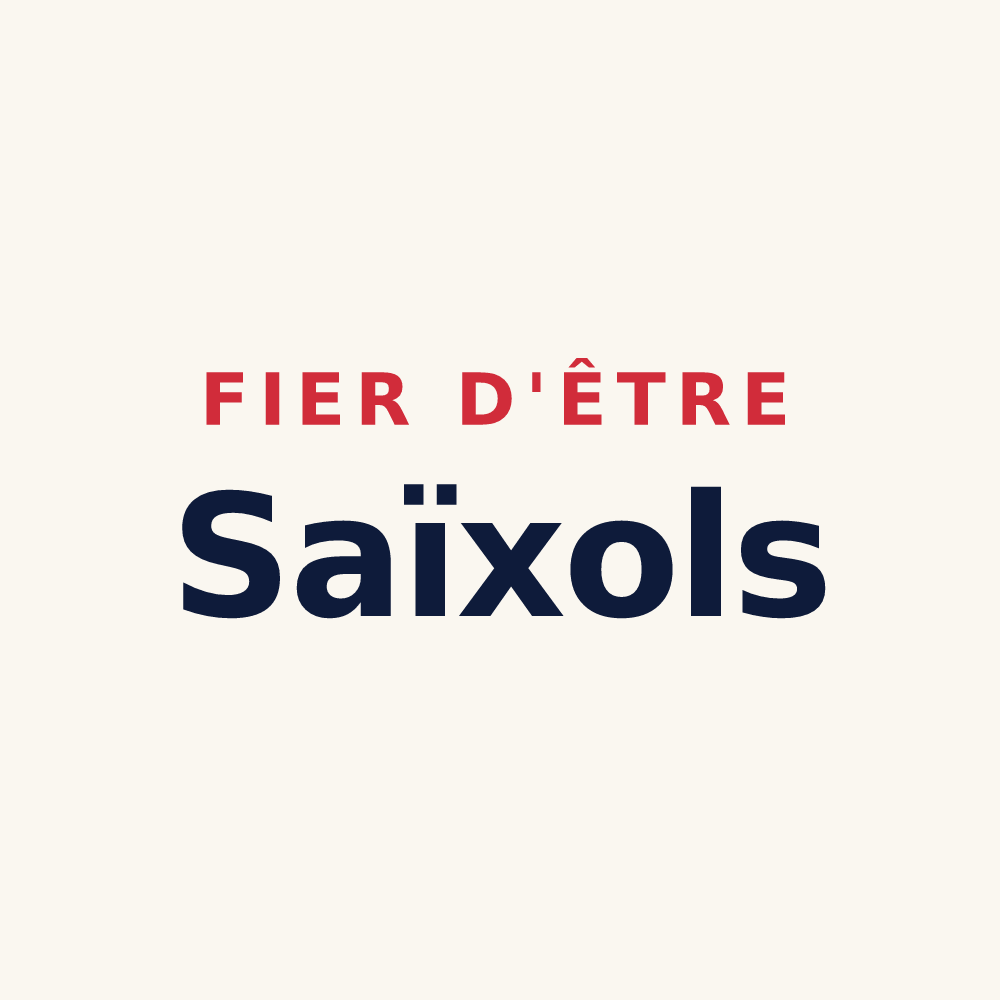 Tasse « Fier d'être Saïxols » — design pour Saïx