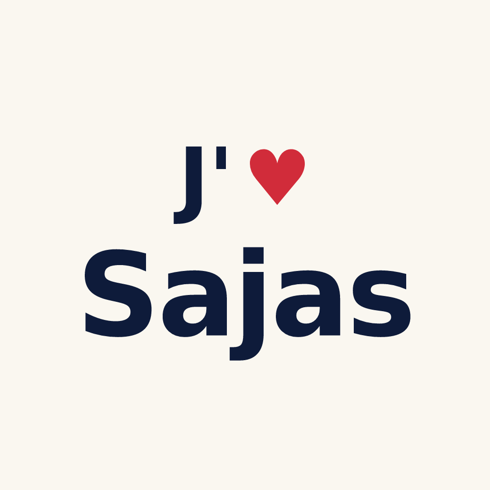 Tasse personnalisée Sajas — design J'aime Sajas