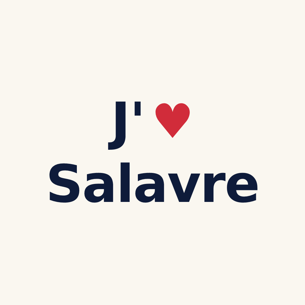 Tasse personnalisée Salavre — design J'aime Salavre