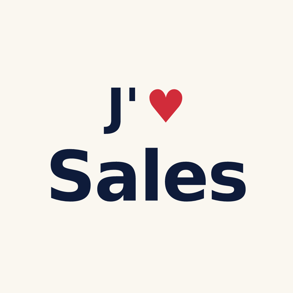 Tasse personnalisée Sales — design J'aime Sales