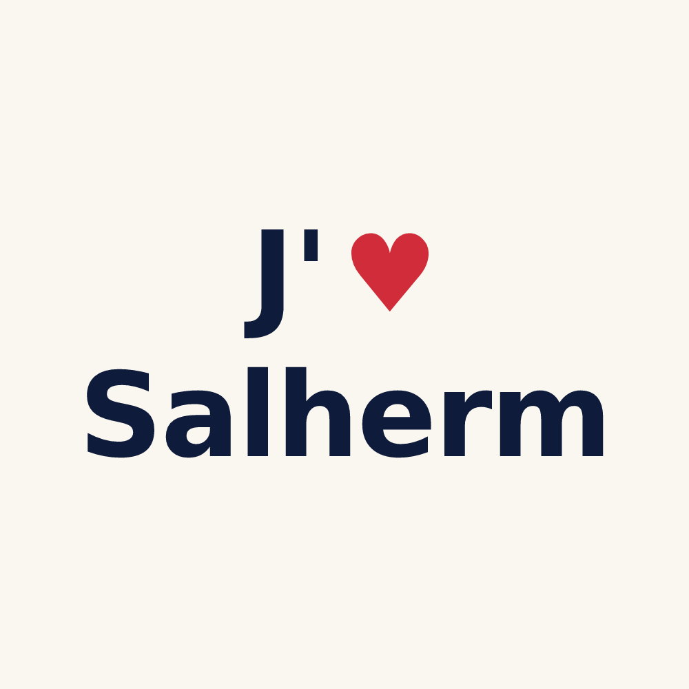 Tasse personnalisée Salherm — design J'aime Salherm