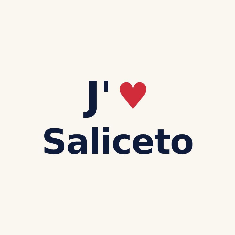 Tasse personnalisée Saliceto — design J'aime Saliceto
