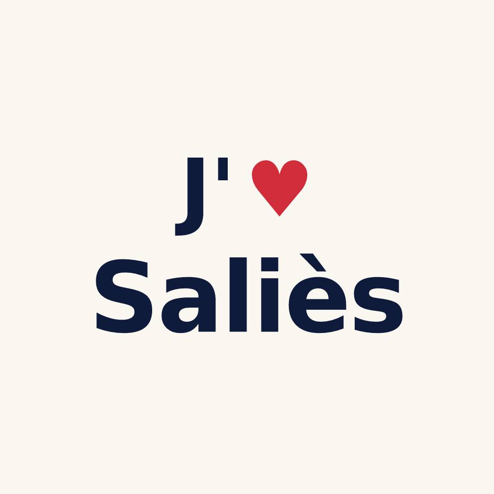 Tasse personnalisée Saliès — design J'aime Saliès