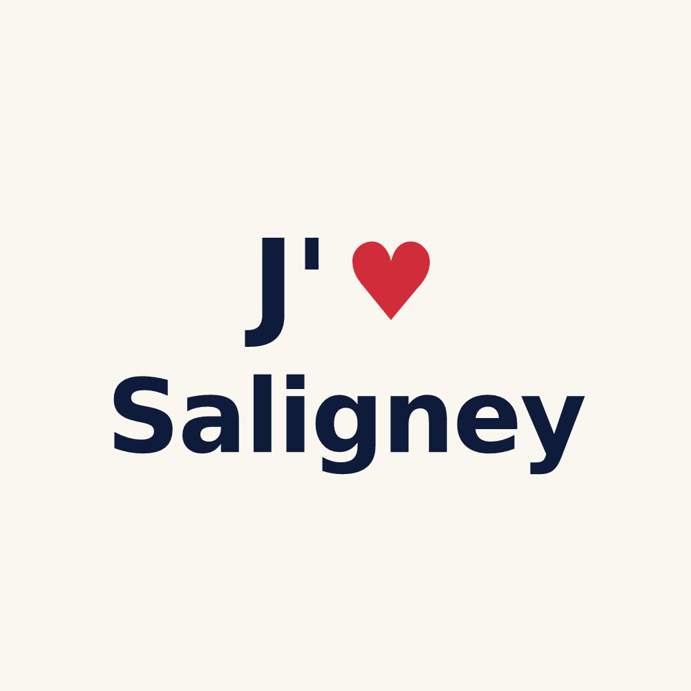 Tasse personnalisée Saligney — design J'aime Saligney