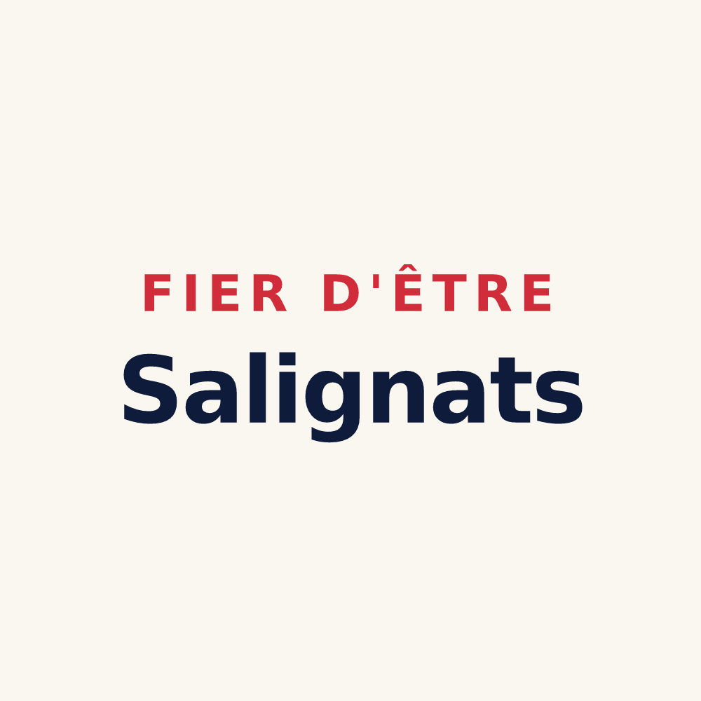 Tasse « Fier d'être Salignats » — design pour Saligny