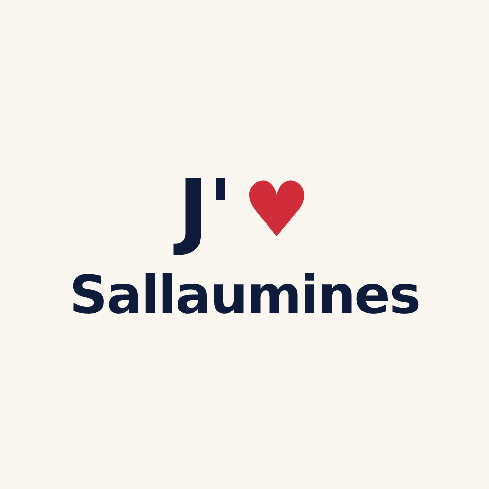 Tasse personnalisée Sallaumines — design J'aime Sallaumines