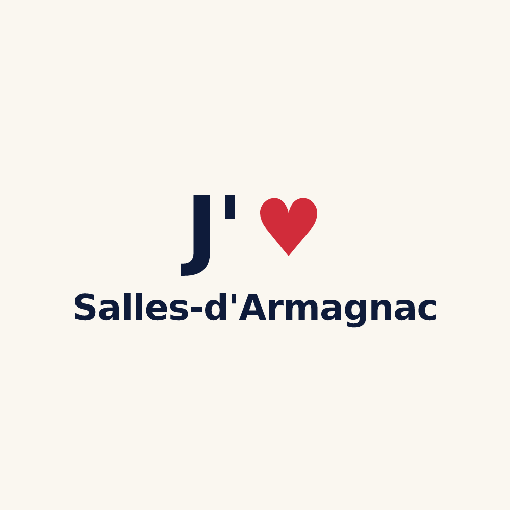Tasse personnalisée Salles-d'Armagnac — design J'aime Salles-d'Armagnac