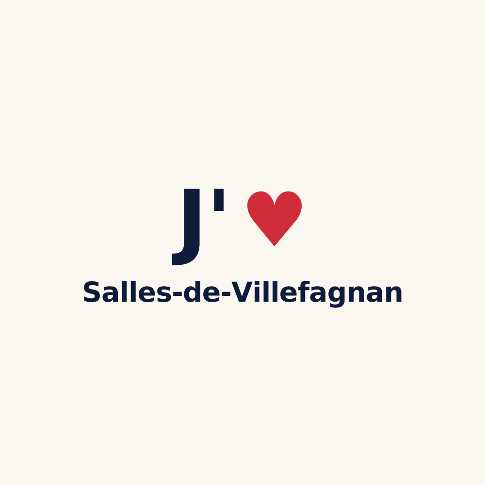 Tasse personnalisée Salles-de-Villefagnan — design J'aime Salles-de-Villefagnan