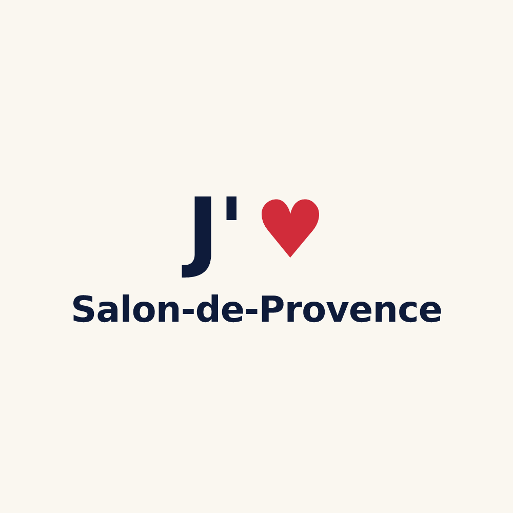 Tasse personnalisée Salon-de-Provence — design « J'aime Salon-de-Provence » imprimé sur la tasse