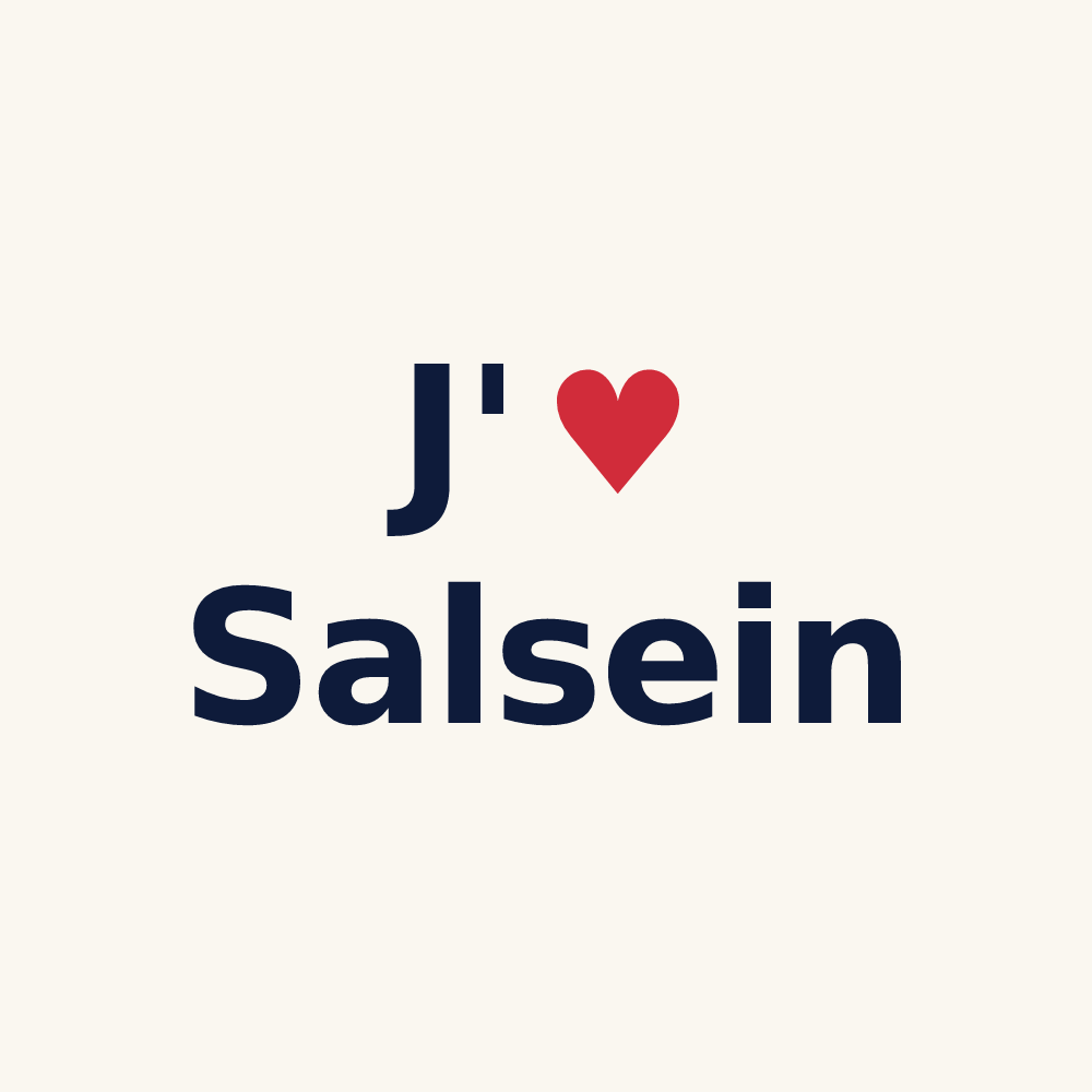 Tasse personnalisée Salsein — design J'aime Salsein