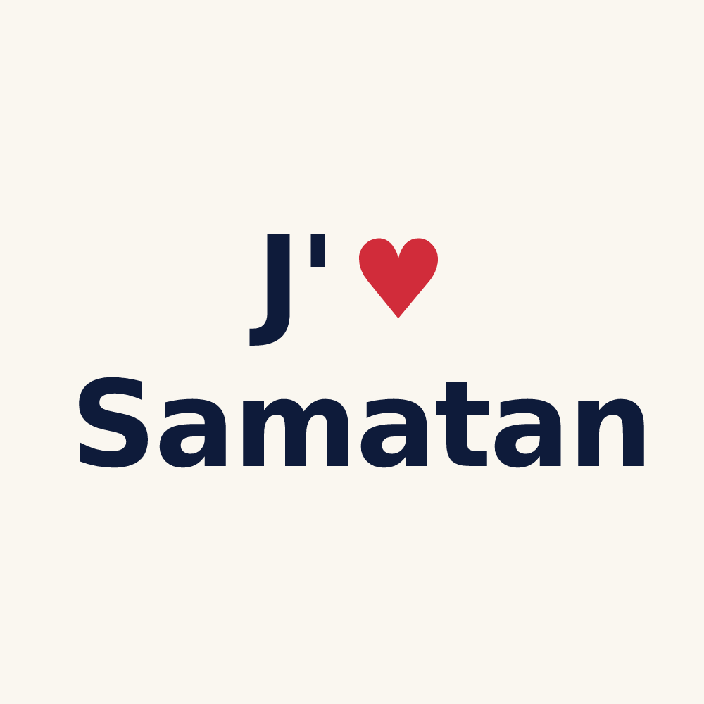 Tasse personnalisée Samatan — design J'aime Samatan