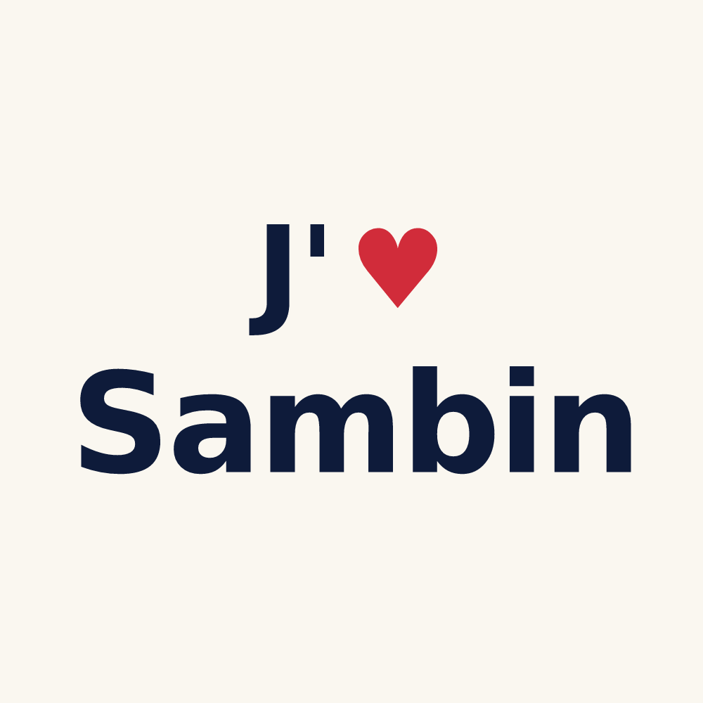 Tasse personnalisée Sambin — design J'aime Sambin