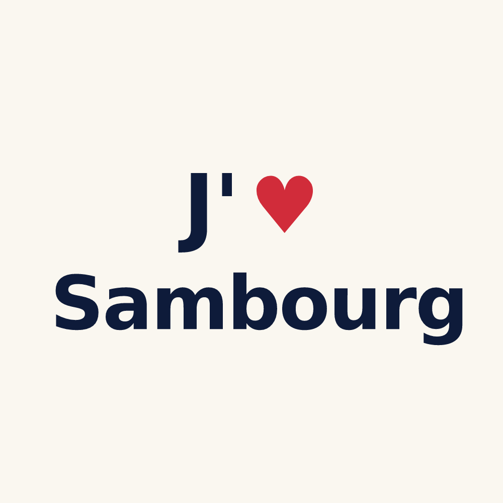 Tasse personnalisée Sambourg — design J'aime Sambourg