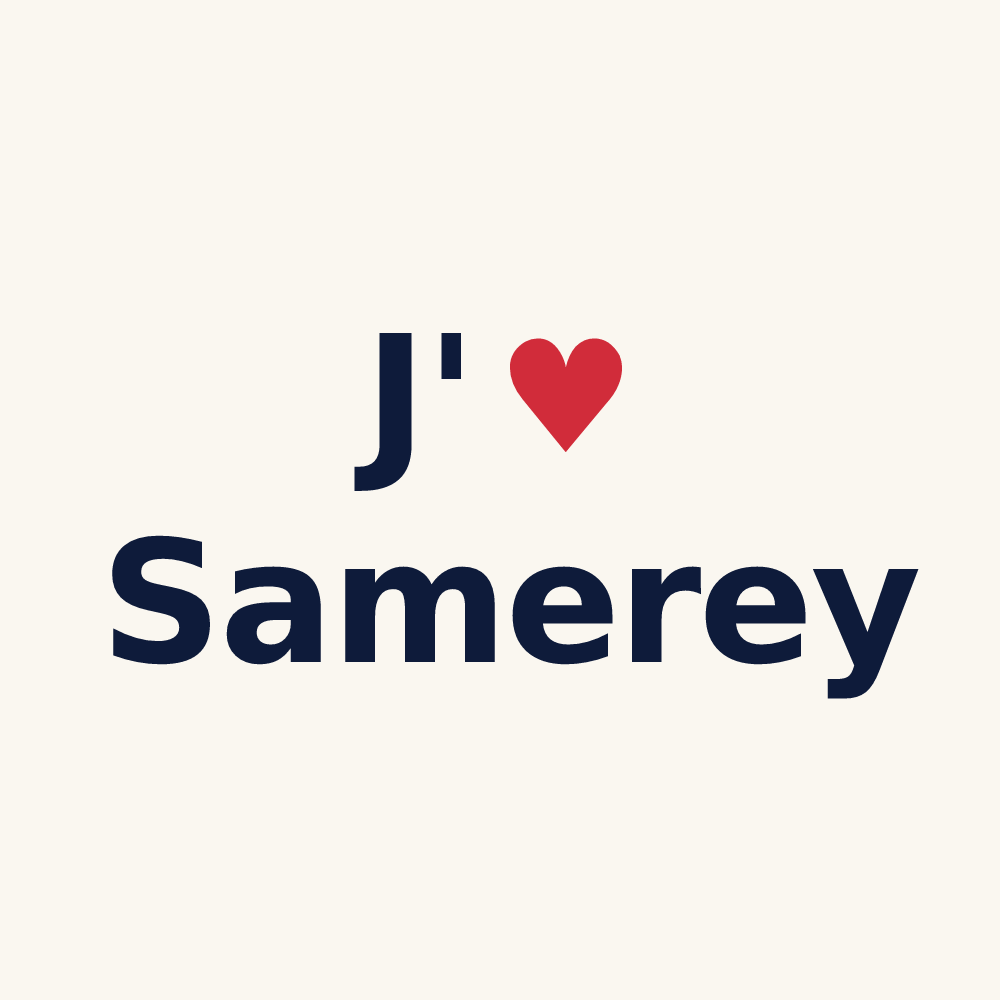 Tasse personnalisée Samerey — design J'aime Samerey