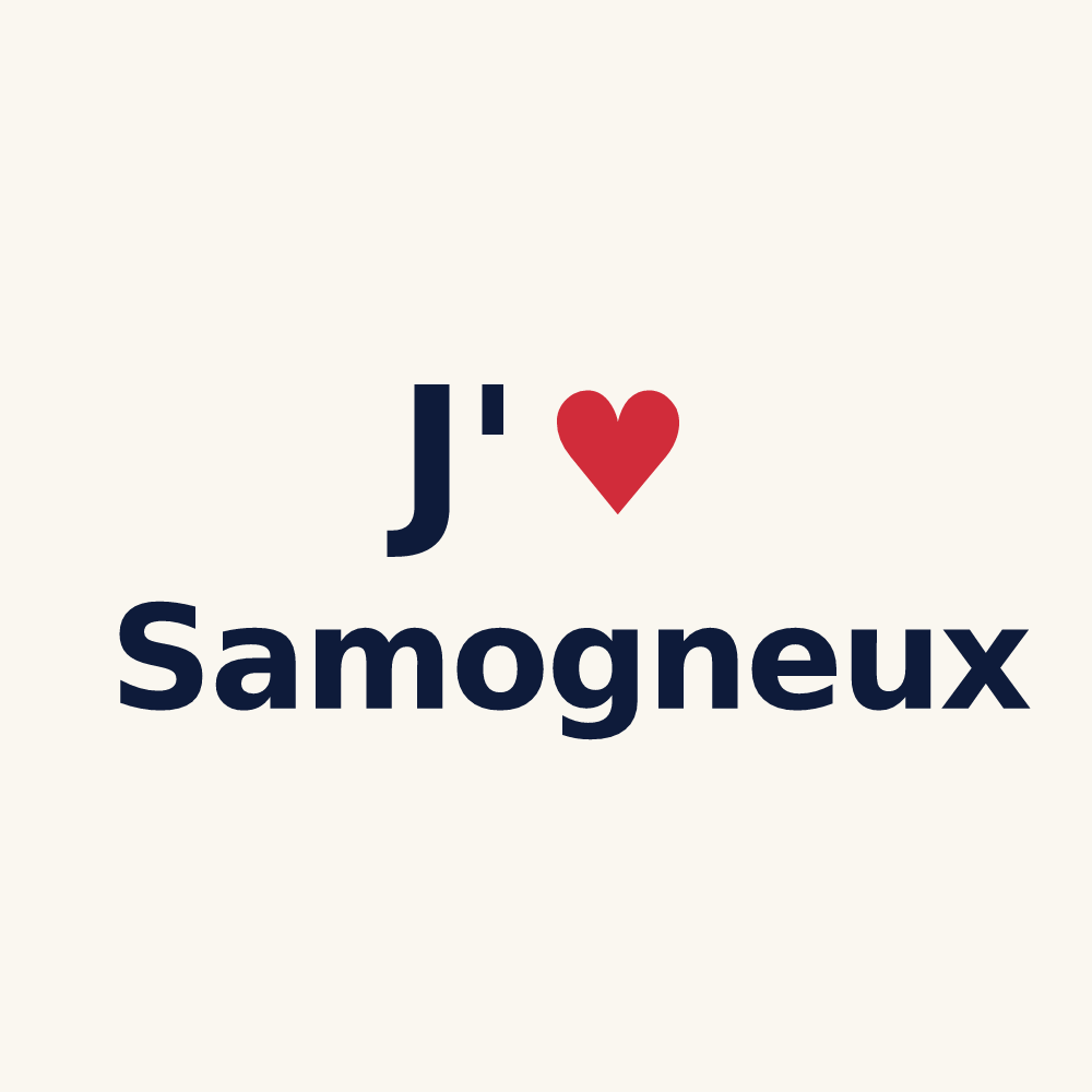 Tasse personnalisée Samogneux — design J'aime Samogneux