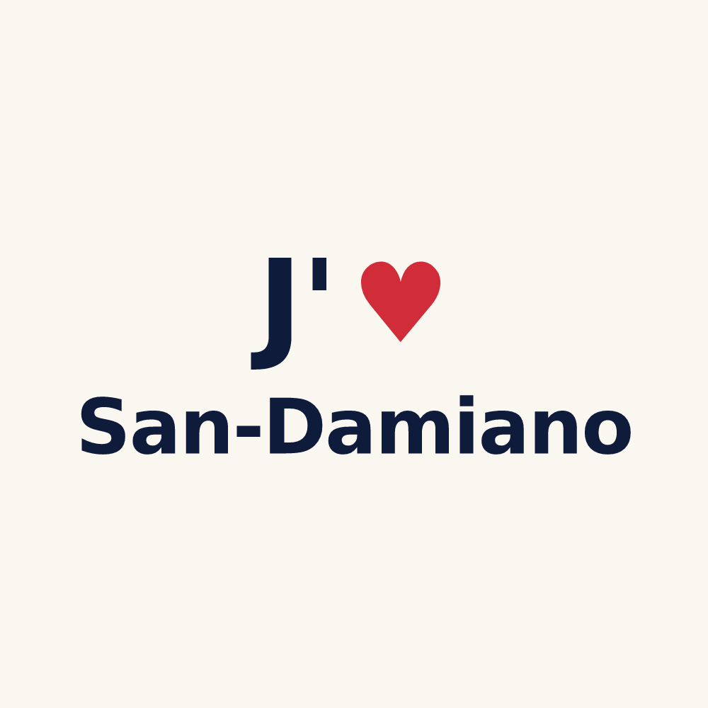 Tasse personnalisée San-Damiano — design J'aime San-Damiano