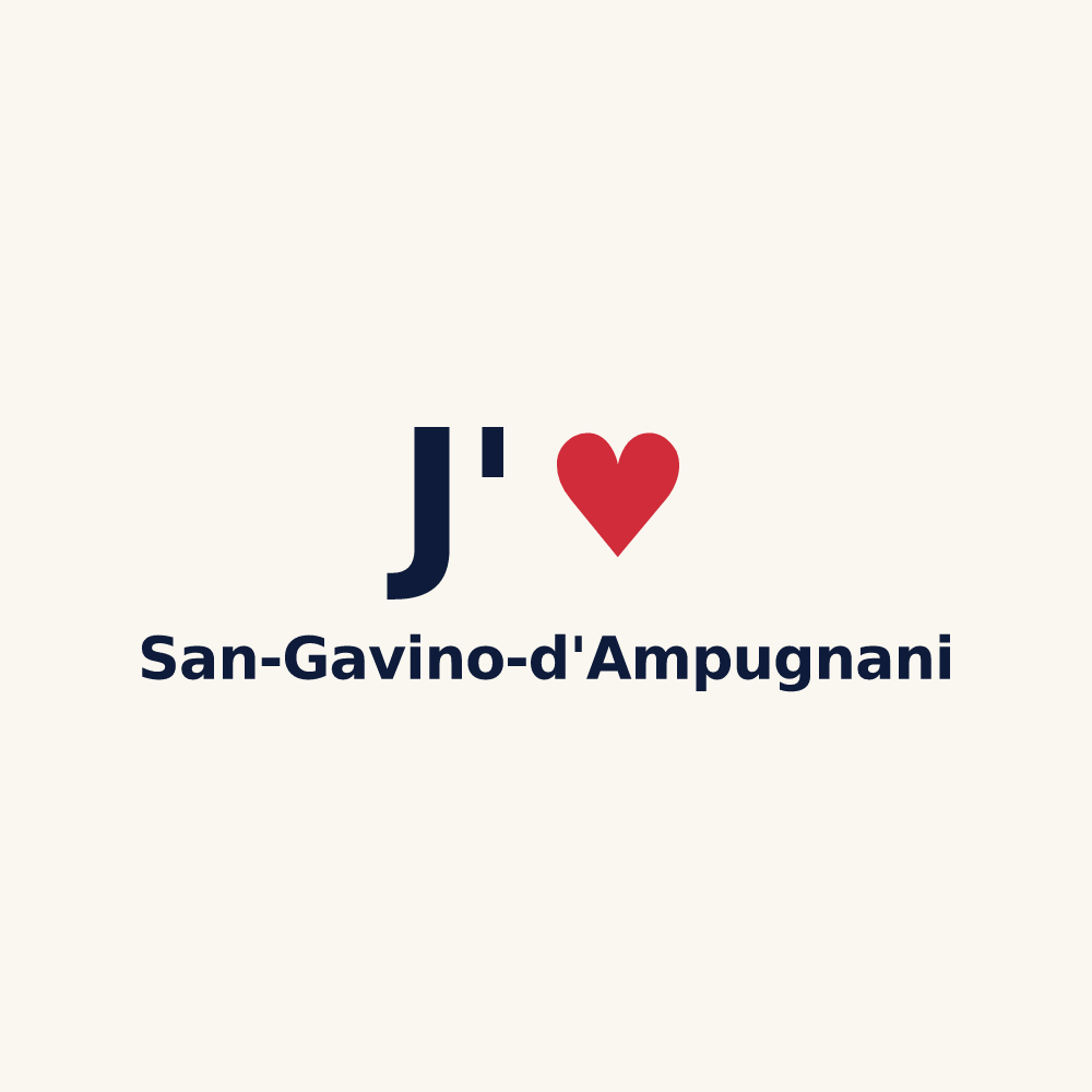 Tasse personnalisée San-Gavino-d'Ampugnani — design J'aime San-Gavino-d'Ampugnani