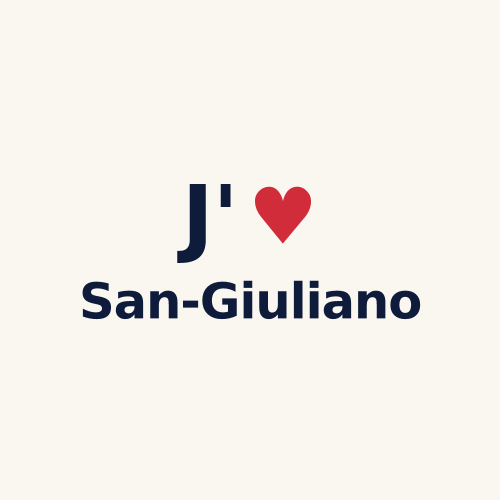 Tasse personnalisée San-Giuliano — design J'aime San-Giuliano