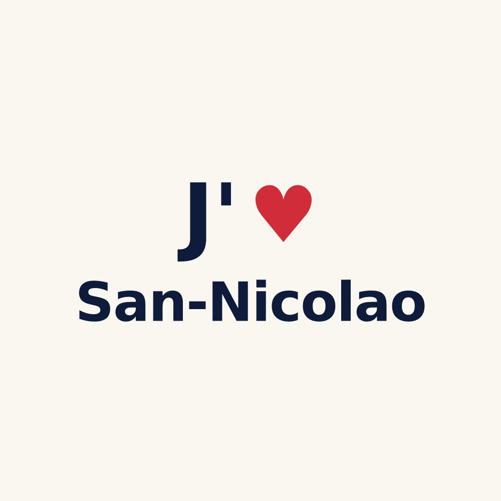 Tasse personnalisée San-Nicolao — design J'aime San-Nicolao