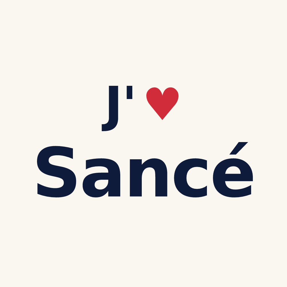 Tasse personnalisée Sancé — design J'aime Sancé