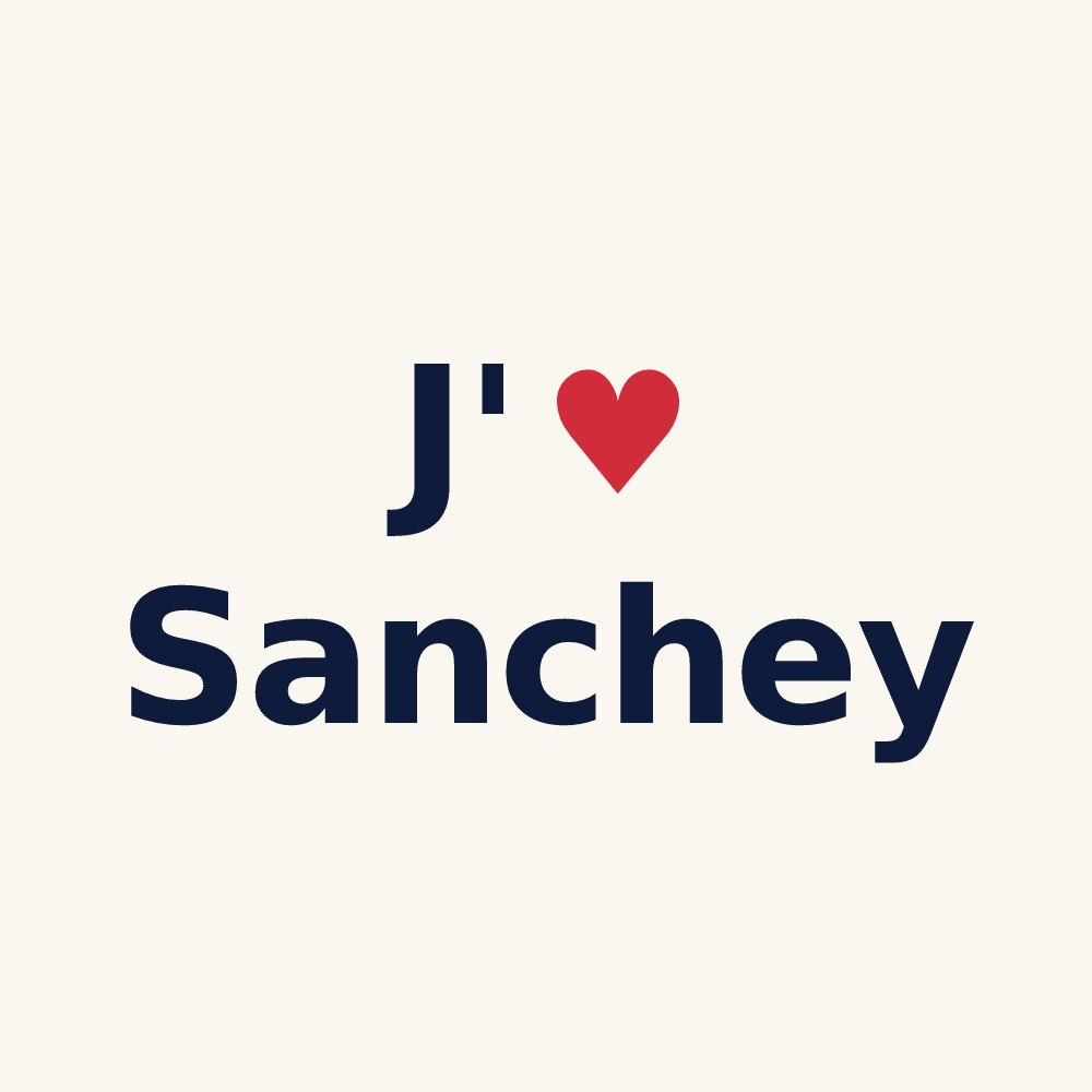 Tasse personnalisée Sanchey — design J'aime Sanchey