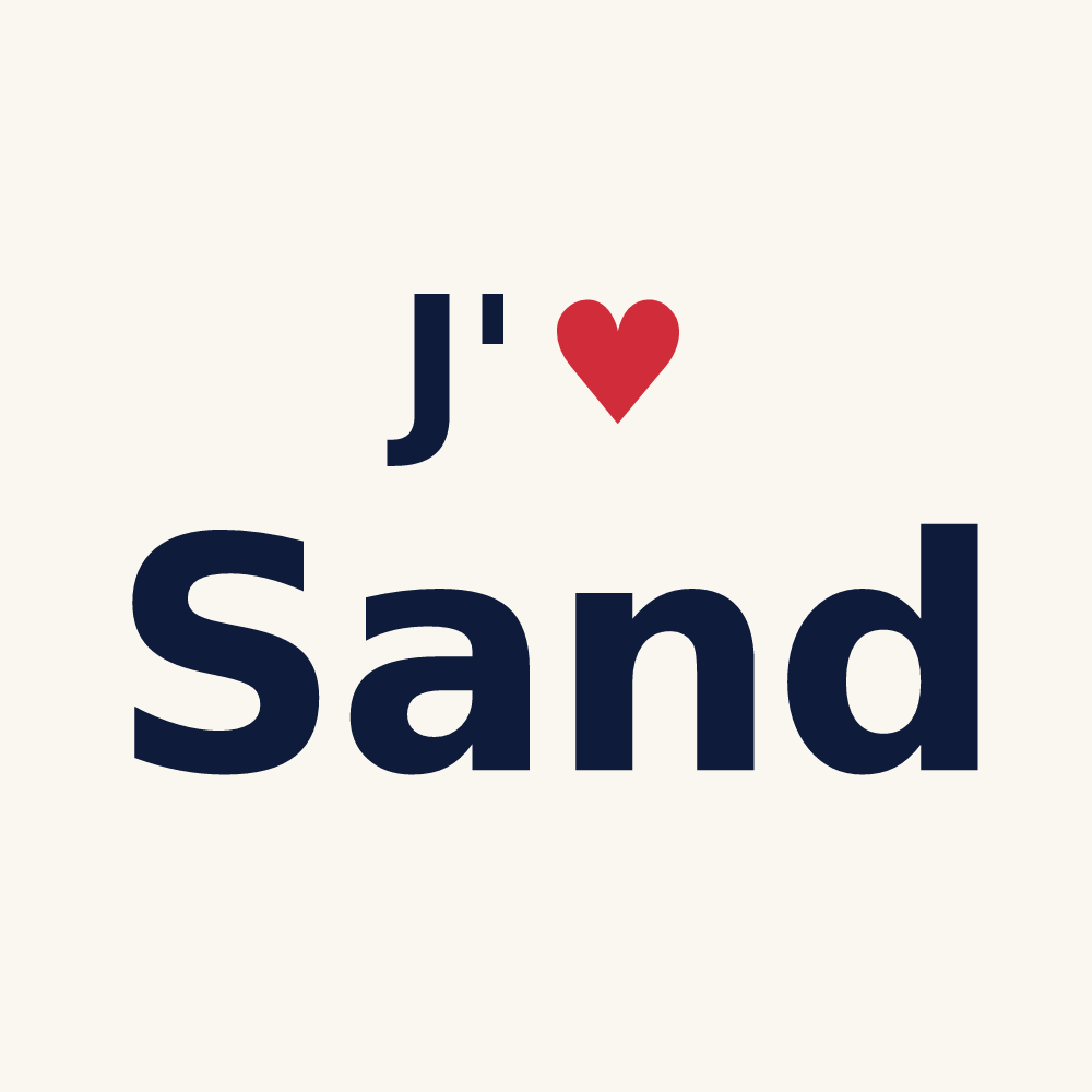 Tasse personnalisée Sand — design J'aime Sand