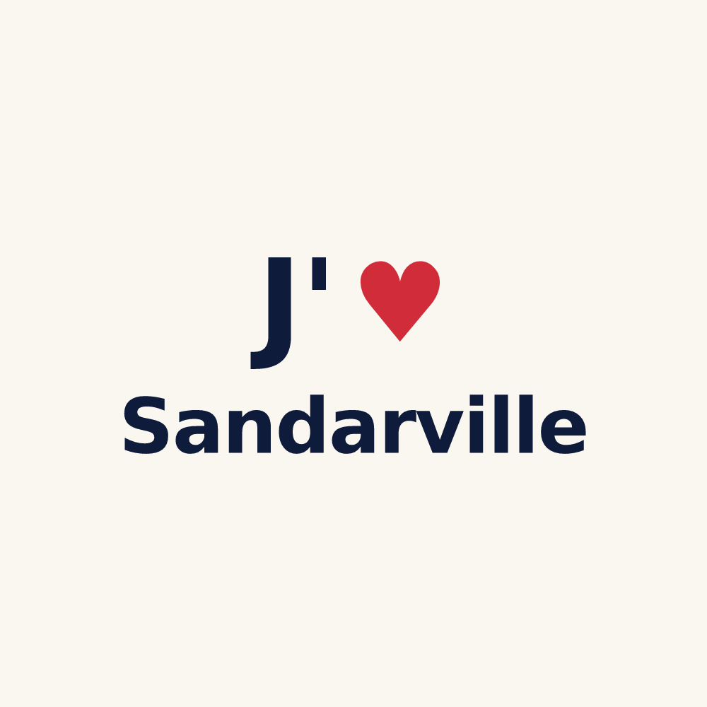 Tasse personnalisée Sandarville — design J'aime Sandarville