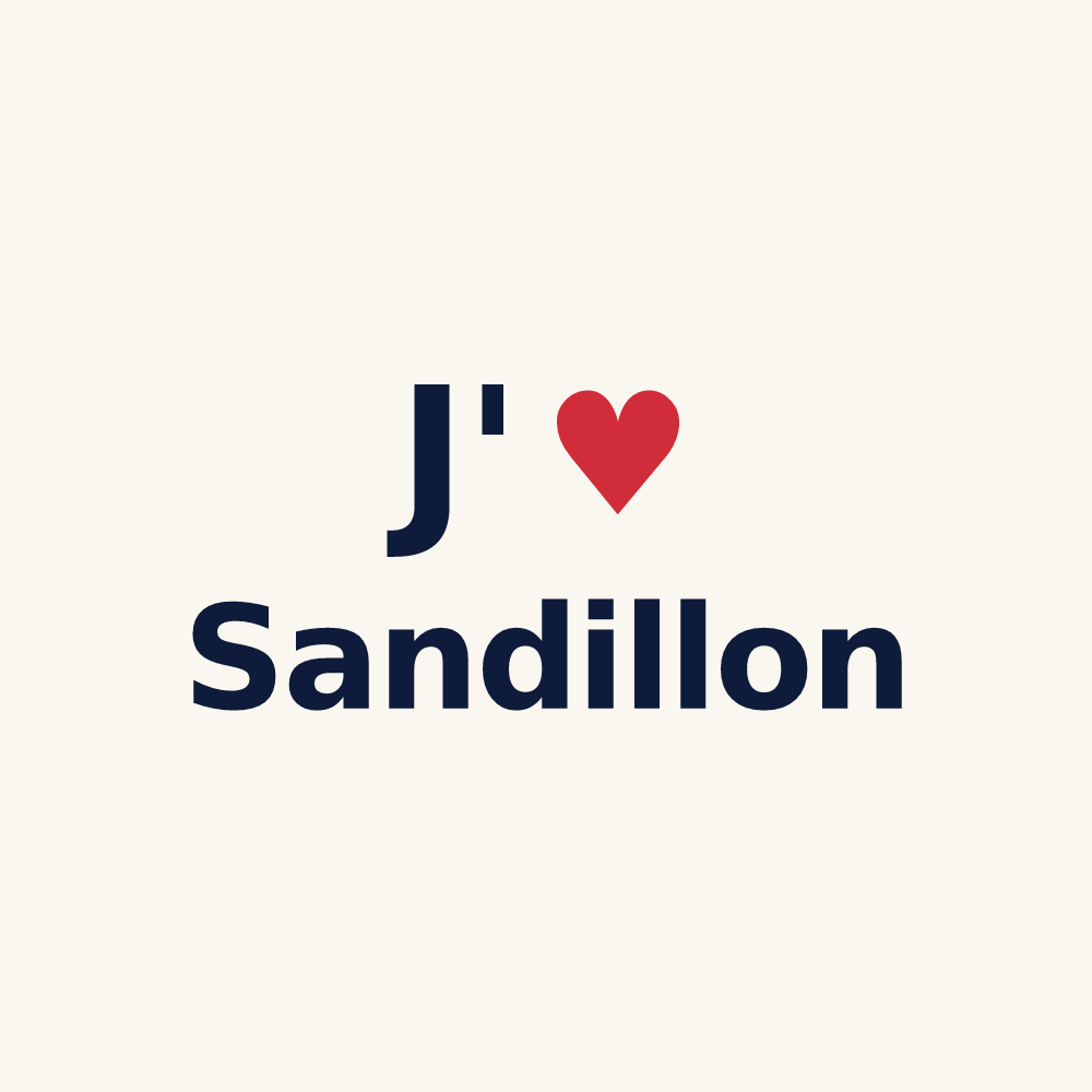 Tasse personnalisée Sandillon — design J'aime Sandillon