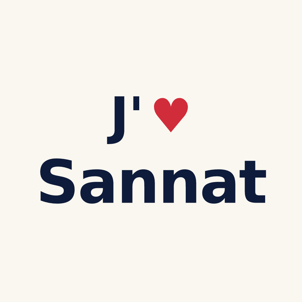 Tasse personnalisée Sannat — design J'aime Sannat